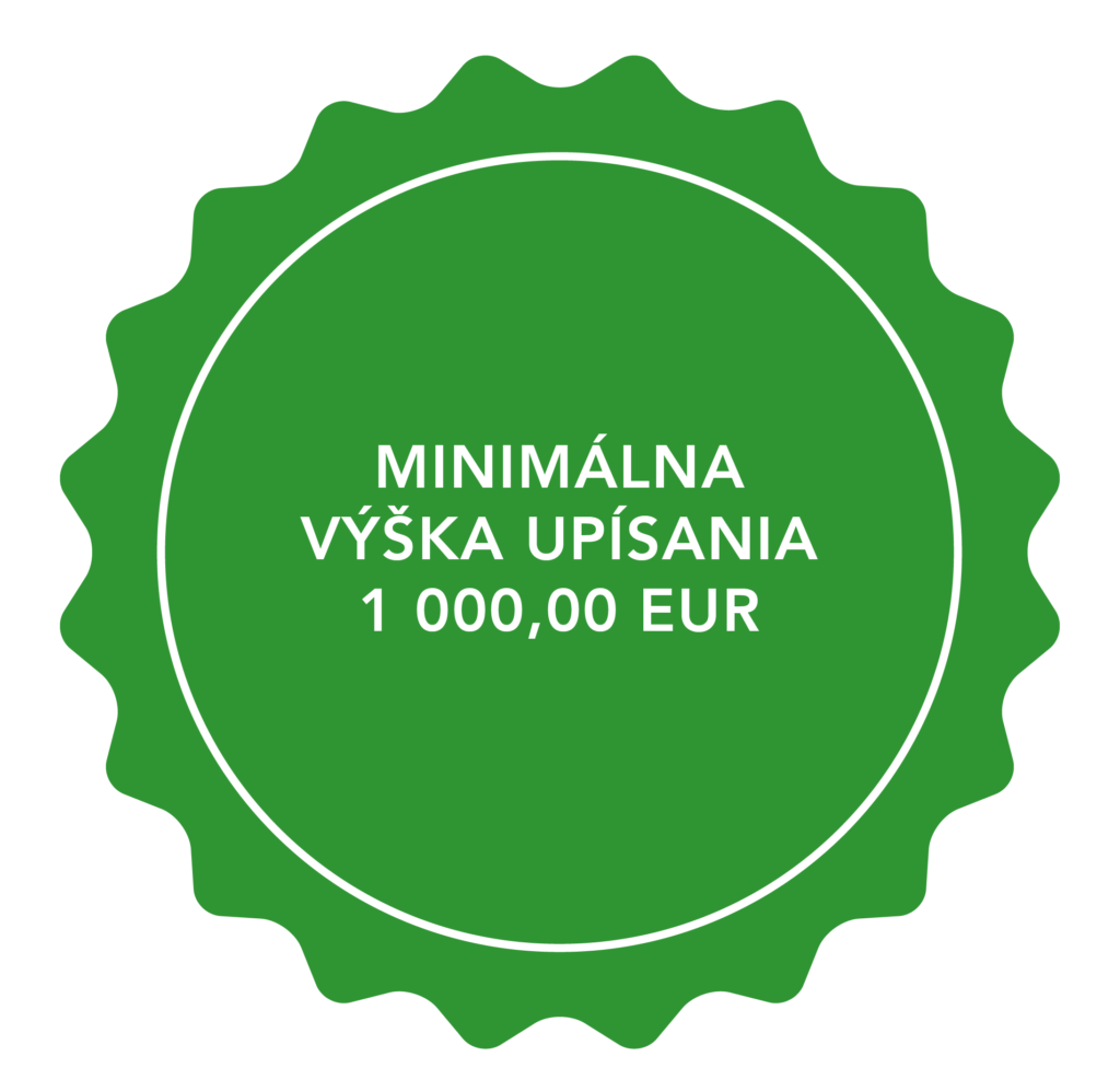 MINIMÁLNA
VÝŠKA UPÍSANIA
1 000,00 EUR