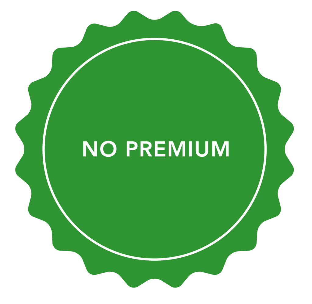 Note with the Text: No Premium