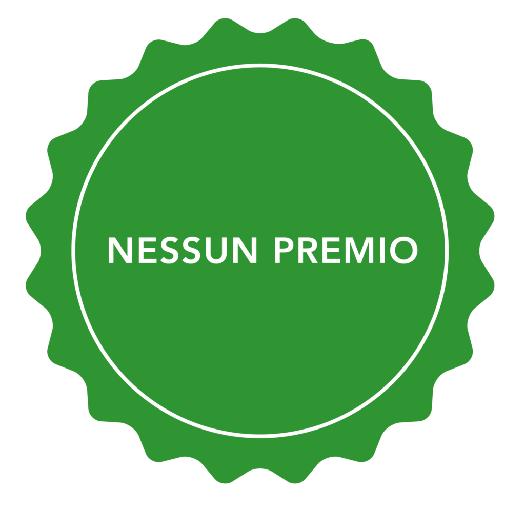 Nota con il testo: Nessun premio