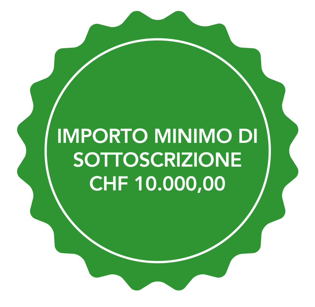 Nota con il testo: importo minimo di sottoscrizione CHF 10.000,00