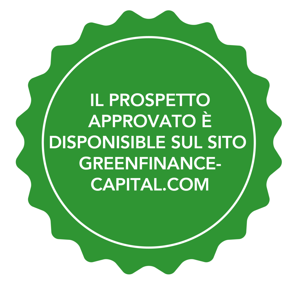 Nota con il testo: il prospetto approvato è disponibile sul sito greenfinance-capital.com