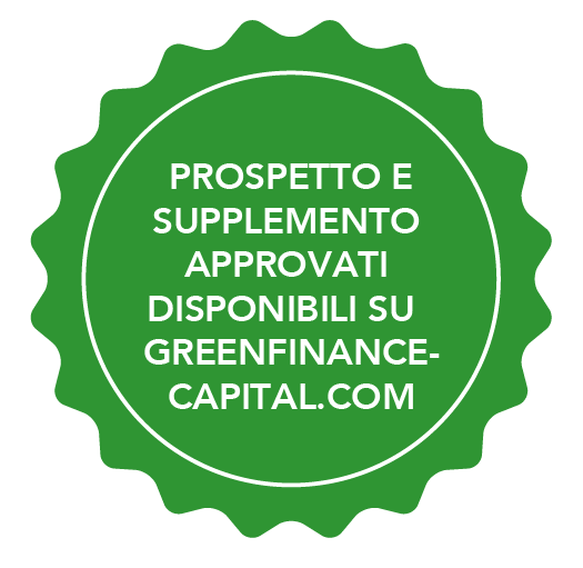 Nota con il testo: PROSPETTO E SUPPLEMENTO APPROVATI DISPONIBILI SU GREENFINANCECAPITAL.COM