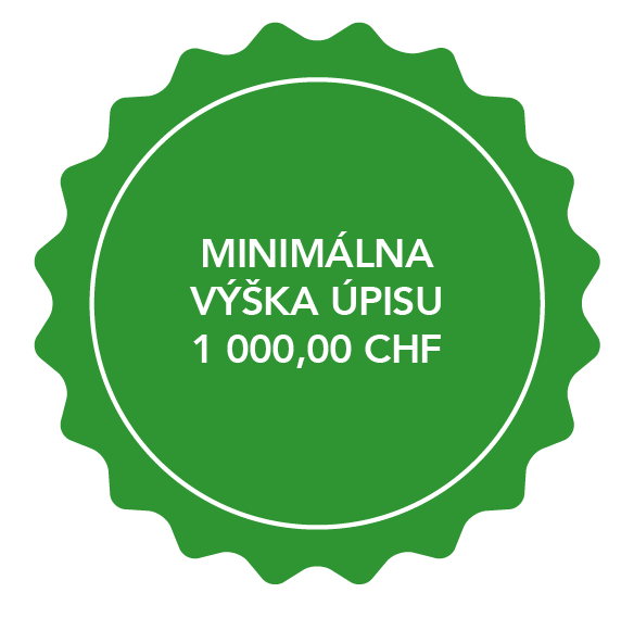 Poznámka k textu: MINIMÁLNA VÝŠKA ÚPISU 1 000,00 CHF