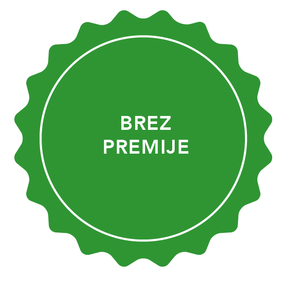 Opomba z besedilom: BREZ PREMIJE