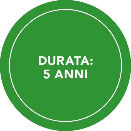 Nota con il testo: DURATA: 5 anni